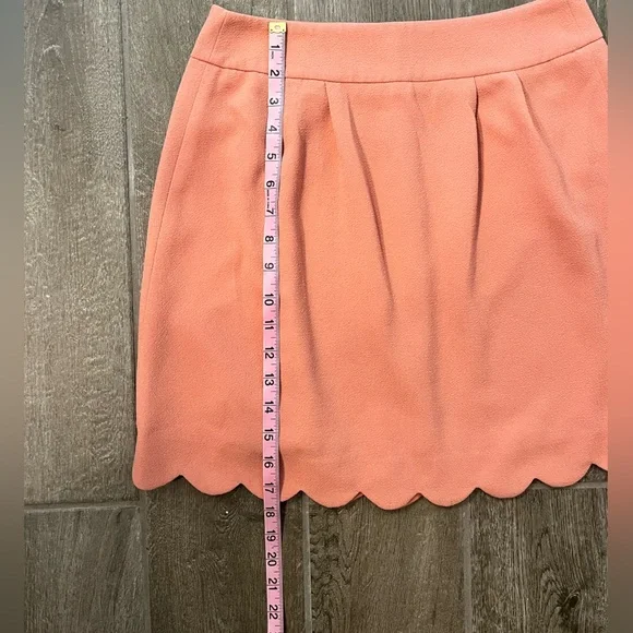 Loft Coral Petite Scalloped Skirt Size 4P - Picture 5 of 11